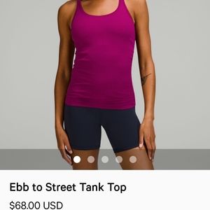 Brand New Lululemon Ebb to Street Tank
